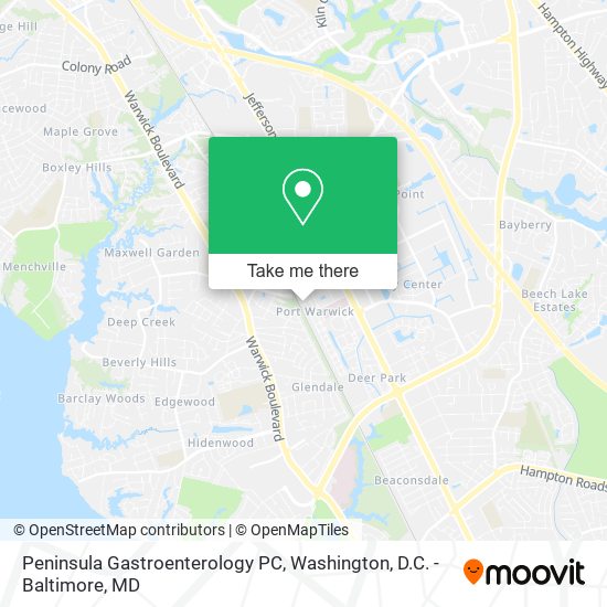 Peninsula Gastroenterology PC map