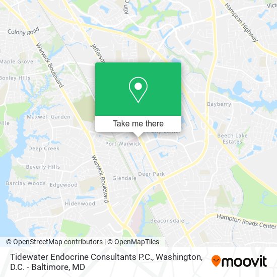 Tidewater Endocrine Consultants P.C. map