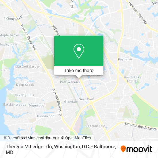 Mapa de Theresa M Ledger do
