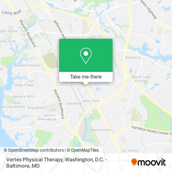 Mapa de Vertex Physical Therapy