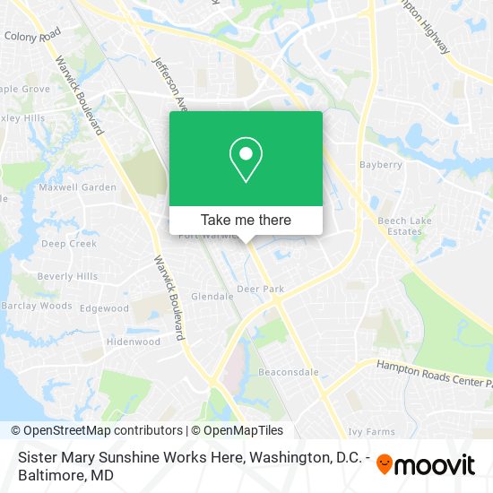 Sister Mary Sunshine Works Here map