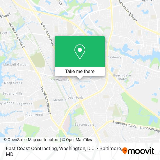 East Coast Contracting map