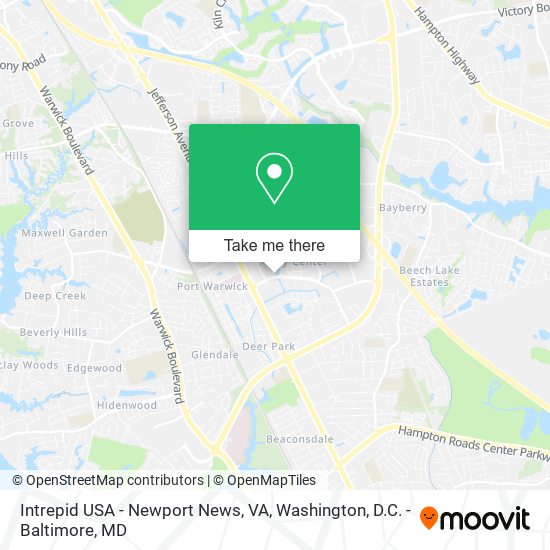 Mapa de Intrepid USA - Newport News, VA
