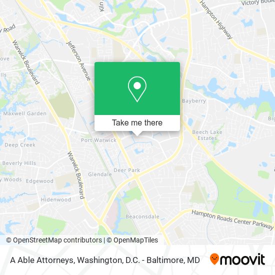 A Able Attorneys map