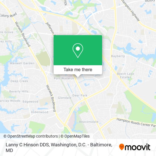 Lanny C Hinson DDS map
