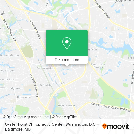 Oyster Point Chiropractic Center map