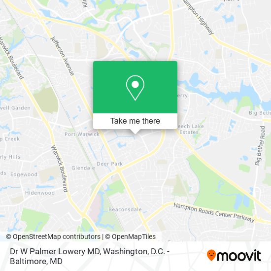 Dr W Palmer Lowery MD map
