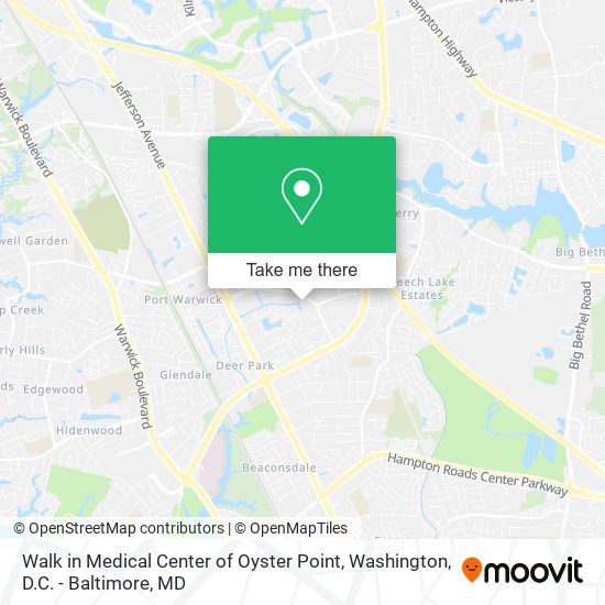 Mapa de Walk in Medical Center of Oyster Point