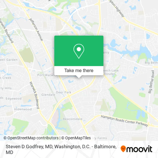 Steven D Godfrey, MD map