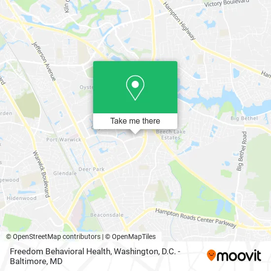 Freedom Behavioral Health map