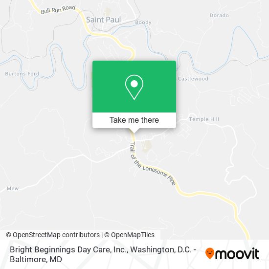Bright Beginnings Day Care, Inc. map