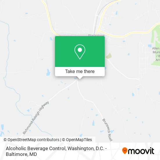 Alcoholic Beverage Control map