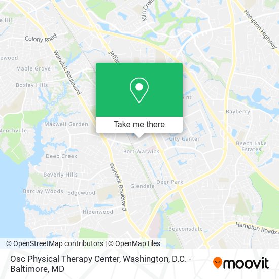 Mapa de Osc Physical Therapy Center