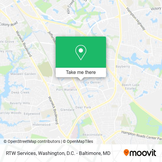 RTW Services map