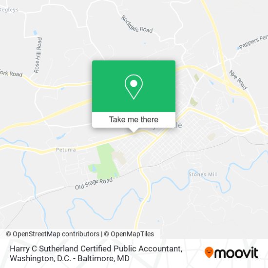 Harry C Sutherland Certified Public Accountant map