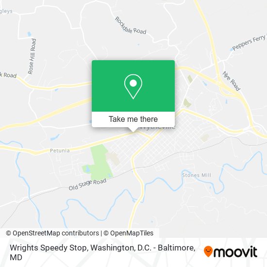 Mapa de Wrights Speedy Stop