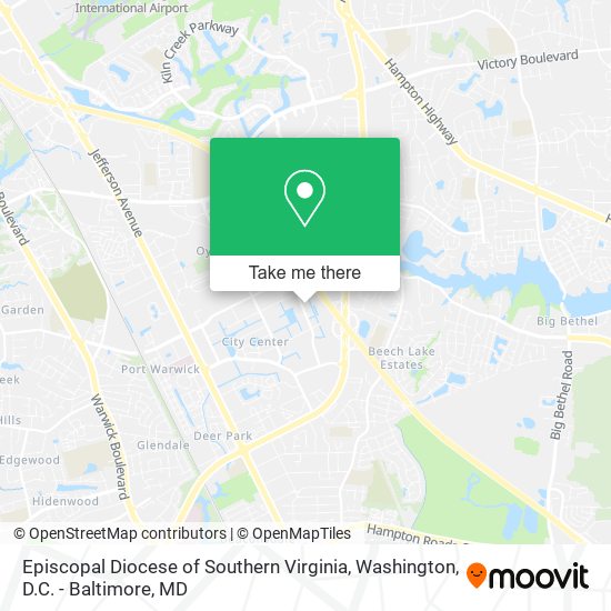 Mapa de Episcopal Diocese of Southern Virginia