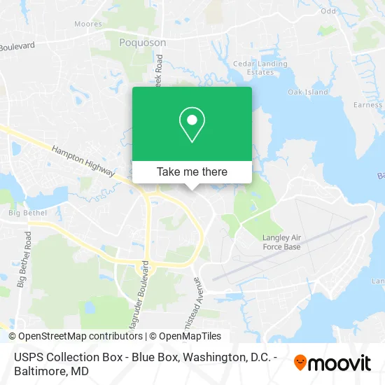 USPS Collection Box - Blue Box map