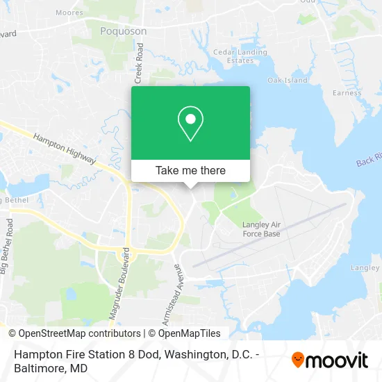 Hampton Fire Station 8 Dod map