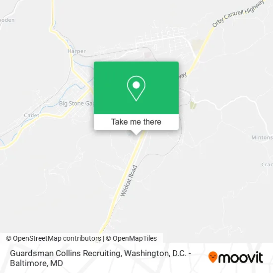 Guardsman Collins Recruiting map
