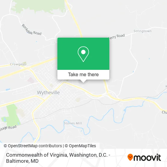 Commonwealth of Virginia map