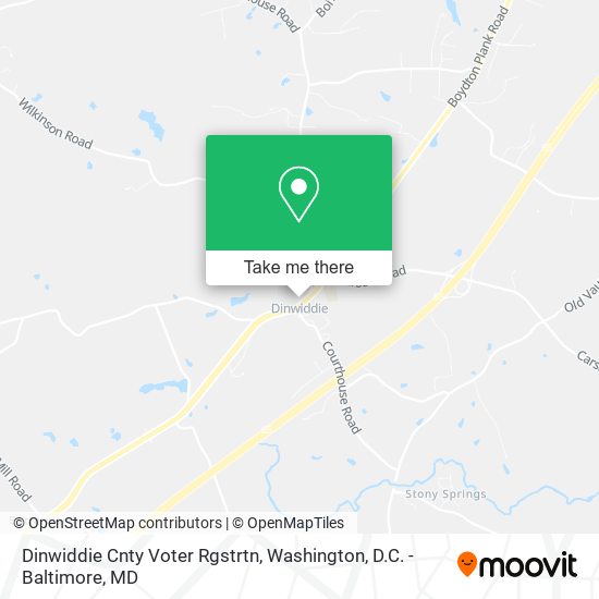 Dinwiddie Cnty Voter Rgstrtn map