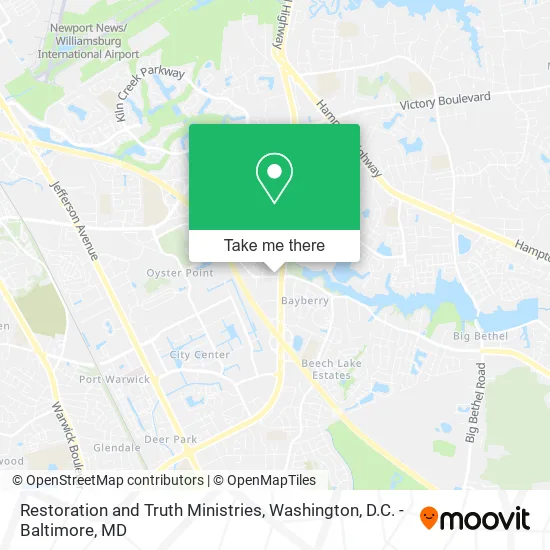 Restoration and Truth Ministries map