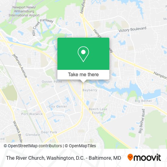 The River Church map