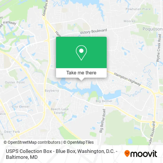 USPS Collection Box - Blue Box map
