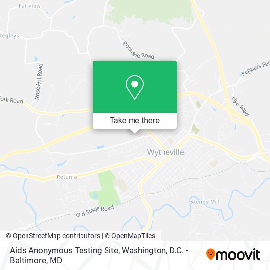 Aids Anonymous Testing Site map