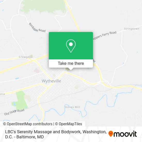 LBC's Serenity Massage and Bodywork map