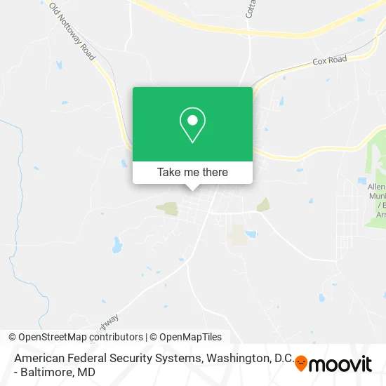 American Federal Security Systems map