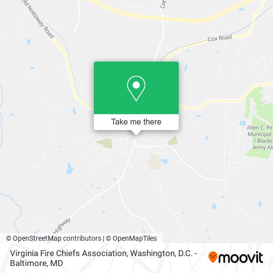 Mapa de Virginia Fire Chiefs Association