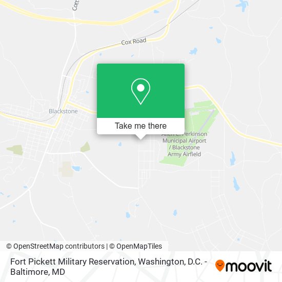 Mapa de Fort Pickett Military Reservation