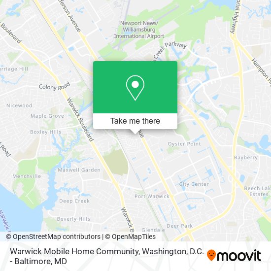 Warwick Mobile Home Community map