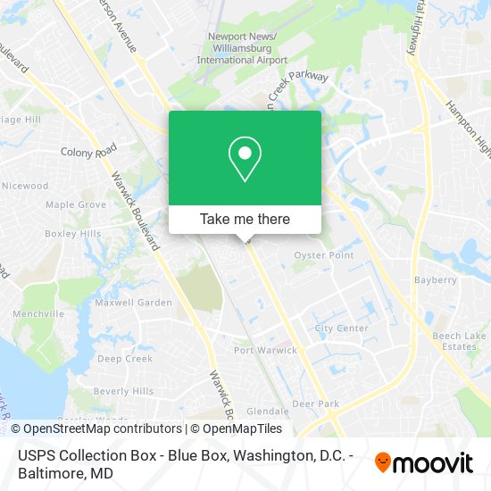 USPS Collection Box - Blue Box map