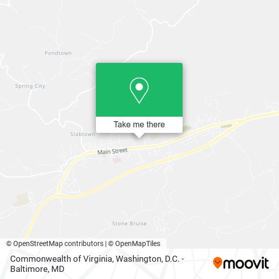 Commonwealth of Virginia map