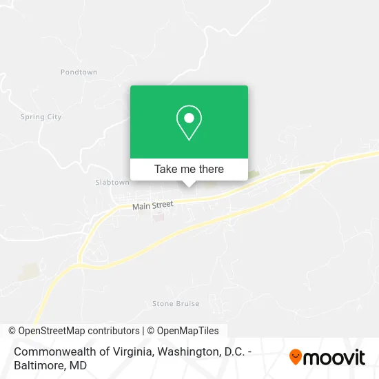 Commonwealth of Virginia map