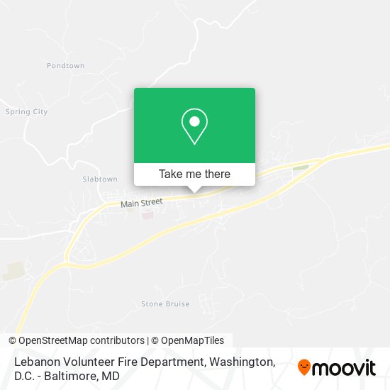 Lebanon Volunteer Fire Department map