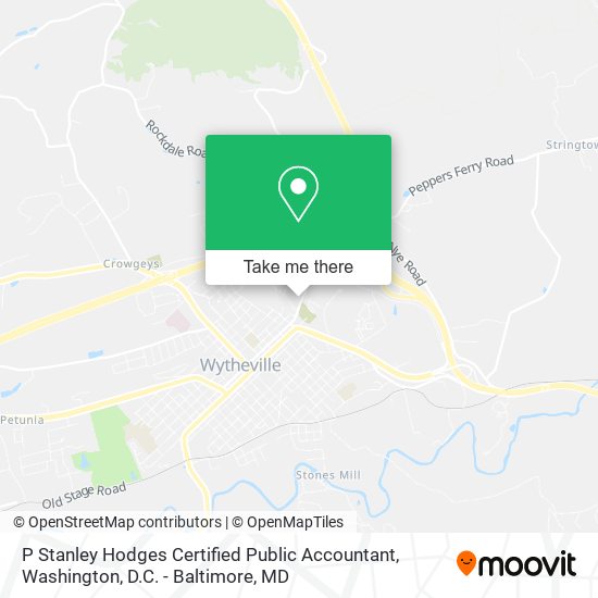 P Stanley Hodges Certified Public Accountant map