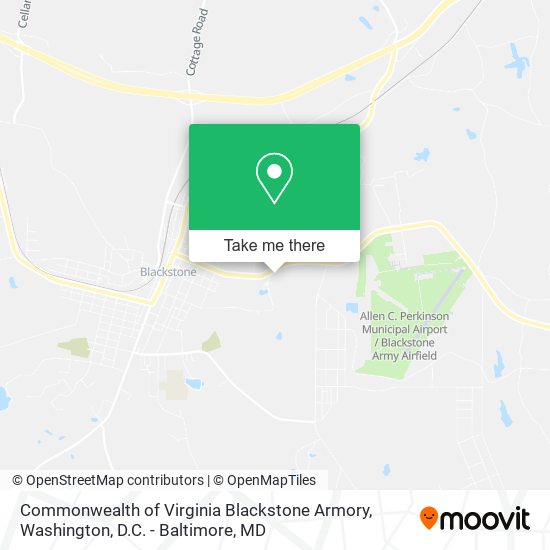 Commonwealth of Virginia Blackstone Armory map