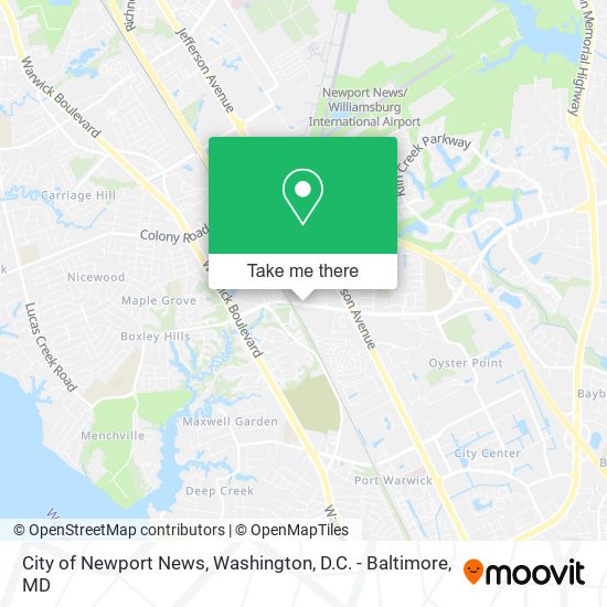 Mapa de City of Newport News