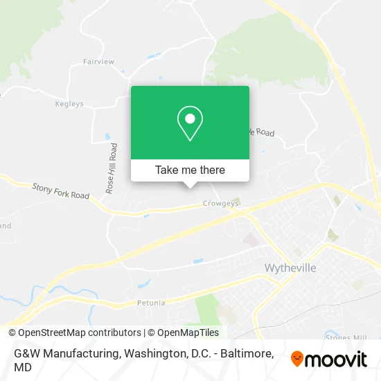 G&W Manufacturing map