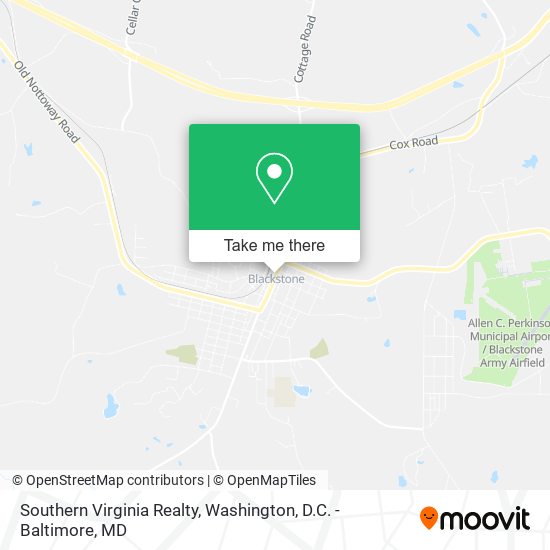 Southern Virginia Realty map