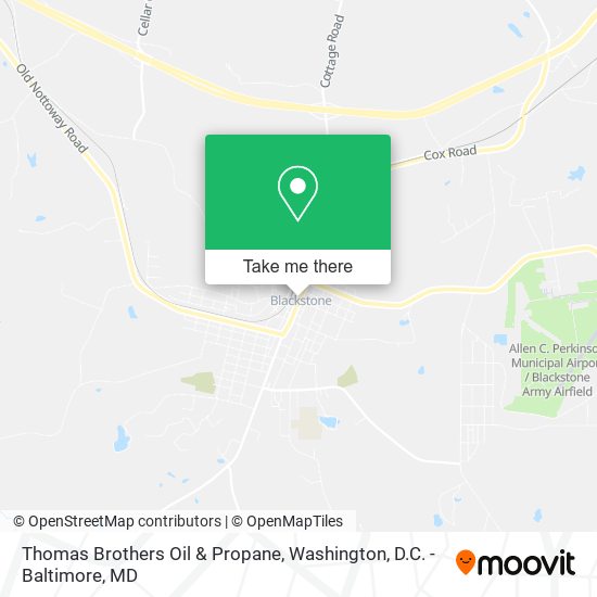 Thomas Brothers Oil & Propane map
