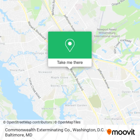 Commonwealth Exterminating Co. map