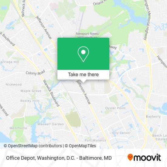Office Depot map