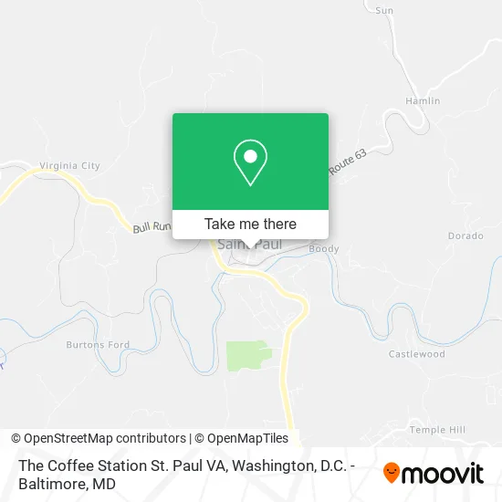 The Coffee Station St. Paul VA map
