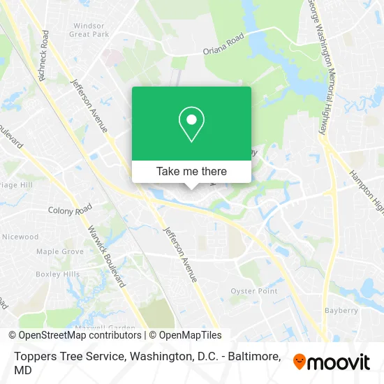 Toppers Tree Service map