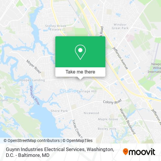 Mapa de Guynn Industries Electrical Services